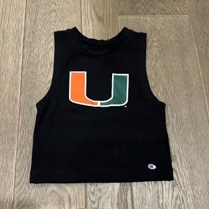 Champion Black Tank Top UMiami